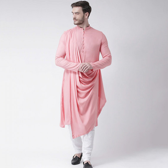 https://goldensgrove.in/products/men-pink-solid-straight-kurta-with-attached-drape