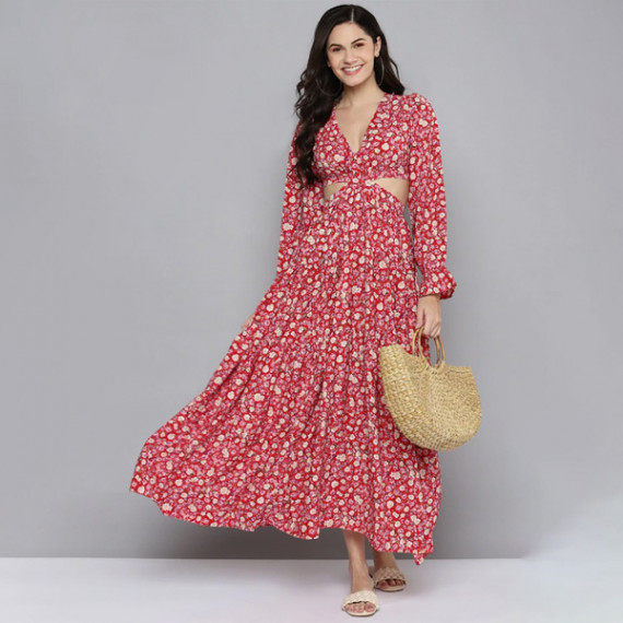 https://goldensgrove.in/products/red-beige-floral-waist-cut-out-maxi-dress