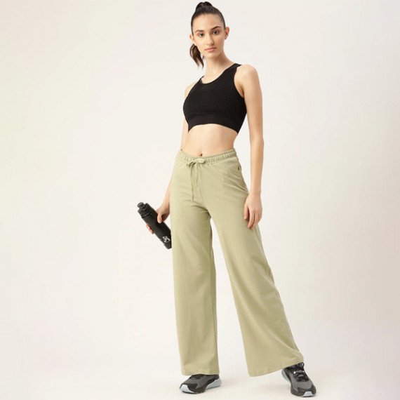 https://goldensgrove.in/products/women-olive-green-solid-cotton-wide-leg-track-pants