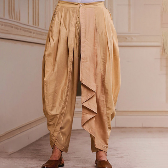 https://goldensgrove.in/products/men-beige-solid-draped-dhoti-pants