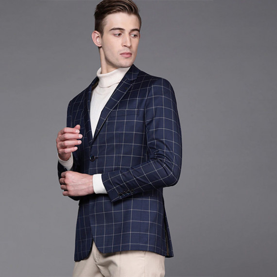 https://goldensgrove.in/products/men-navy-blue-beige-slim-fit-checked-single-breasted-smart-casual-blazer