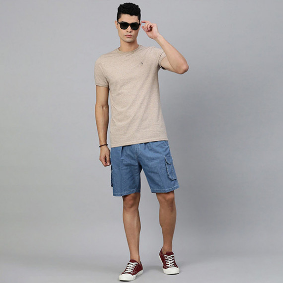 https://goldensgrove.in/products/men-blue-solid-pure-cotton-denim-cargo-shorts