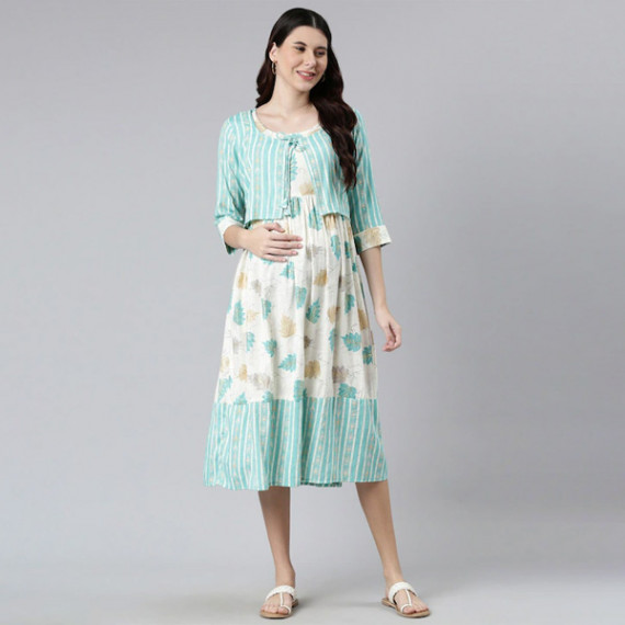 https://goldensgrove.in/products/women-off-white-green-floral-maternity-a-line-midi-dress