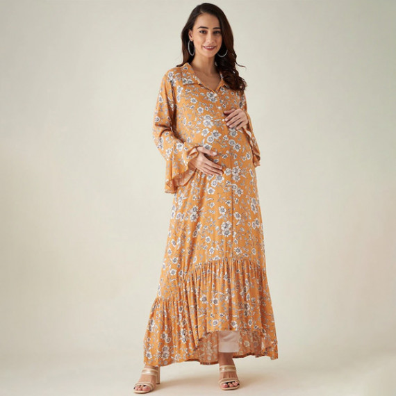 https://goldensgrove.in/products/floral-maternity-shirt-maxi-dress