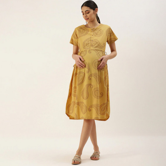 https://goldensgrove.in/products/pure-cotton-ethnic-motifs-printed-maternity-a-line-dress