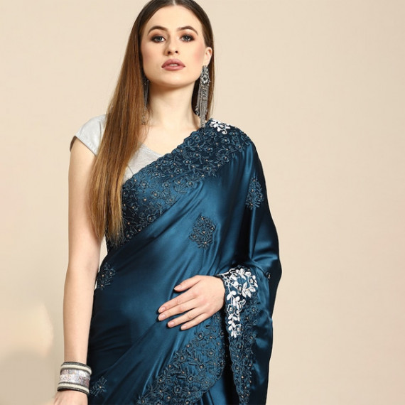 https://goldensgrove.in/products/blue-floral-embroidered-satin-saree