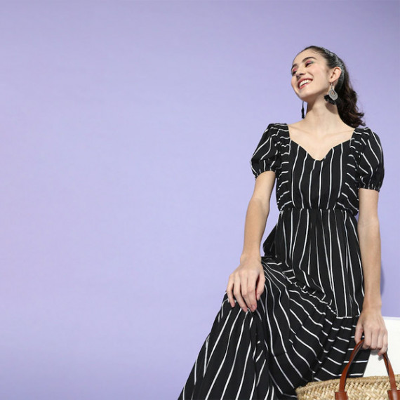 https://goldensgrove.in/products/black-white-striped-crepe-maxi-dress