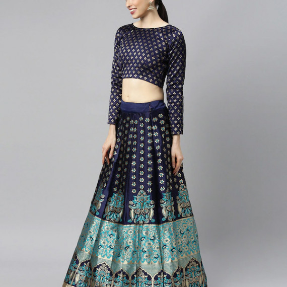 https://goldensgrove.in/products/blue-green-woven-design-lehenga-choli